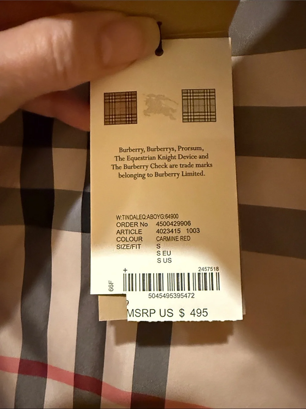 Burberry Quilted Crimson Red Sleeveless Zip Vest